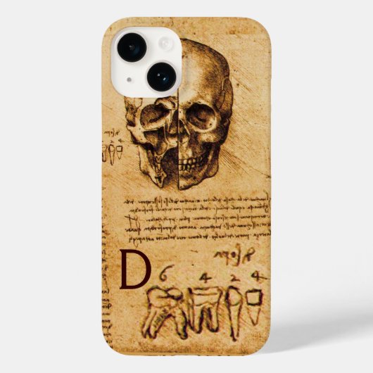スカル及び歯,歯科診療所,歯科医モノグラム Case-Mate iPhoneケース (裏面)