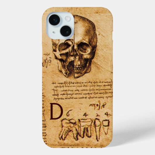 スカル及び歯,歯科診療所,歯科医モノグラム Case-Mate iPhoneケース (裏面)