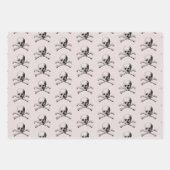 スカル及び石骨海賊ラッピング紙シート ラッピングペーパーシート (正面3)