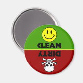 スカル及び簡易クリーン汚れ食洗機磁石 マグネット (正面/裏面)