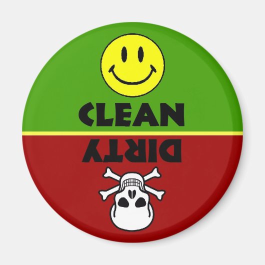 スカル及び簡易クリーン汚れ食洗機磁石 マグネット (正面)