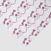 スカル及び編み物針(毛の弓) 薄葉紙 (詳細)