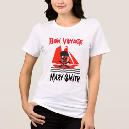 スカル及び船舶 トライブレンドTシャツ
