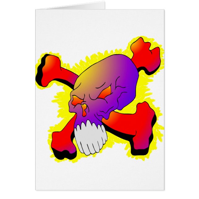 スカル及び骨が交差した図形の入れ墨 (正面)