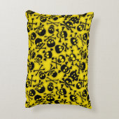 スカル及び骨が交差した図形パターン アクセントクッション (裏面(縦))