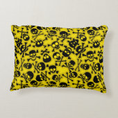 スカル及び骨が交差した図形パターン アクセントクッション (裏面)