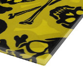 スカル及び骨が交差した図形パターン カッティングボード (角)