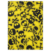 スカル及び骨が交差した図形パターン クリップボード (裏面)