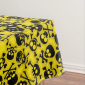 スカル及び骨が交差した図形パターン テーブルクロス (インサイチュ)