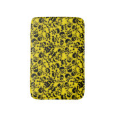 スカル及び骨が交差した図形パターン バスマット (正面縦)