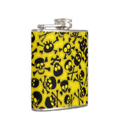 スカル及び骨が交差した図形パターン フラスク (右)