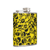 スカル及び骨が交差した図形パターン フラスク (右)