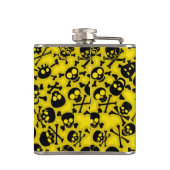 スカル及び骨が交差した図形パターン フラスク (裏面)