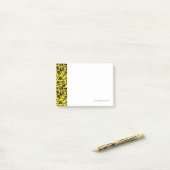 スカル及び骨が交差した図形パターン ポストイット (デスク上)