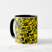 スカル及び骨が交差した図形パターン マグカップ (正面左)