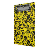 スカル及び骨が交差した図形パターン ミニクリップボード (アングル2)