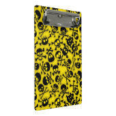 スカル及び骨が交差した図形パターン ミニクリップボード (アングル)