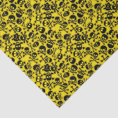 スカル及び骨が交差した図形パターン 薄葉紙 (詳細)