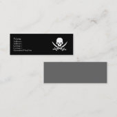 スカル及び骨が交差した図形 スキニー名刺 (正面/裏面)