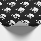 スカル及び骨が交差した図形 ラッピングペーパー (角)