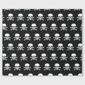 スカル及び骨が交差した図形 ラッピングペーパー (フラット)