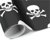 スカル及び骨が交差した図形 ラッピングペーパー (ロールコーナー)