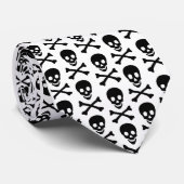 スカル及び骨が交差した図形- Deathrockの首のタイ ネクタイ (ロール)