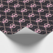 スカル及び骨の魚網海賊包紙 ラッピングペーパー (角)