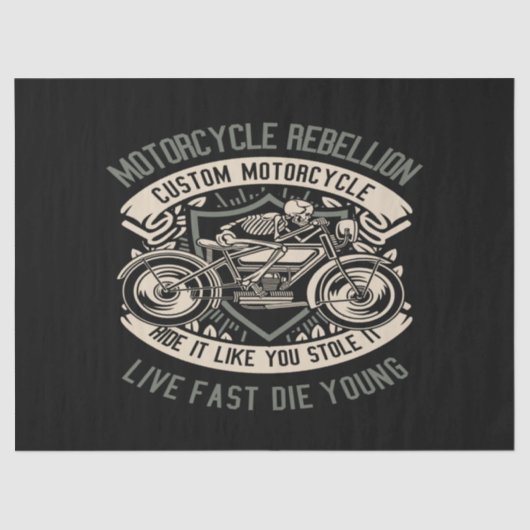 スカル反バイク 薄葉紙 (正面)