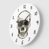 スカル反転時間 ラージ壁時計 (傾斜)