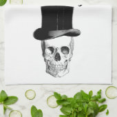 スカル台所用タオル キッチンタオル (折り畳み)