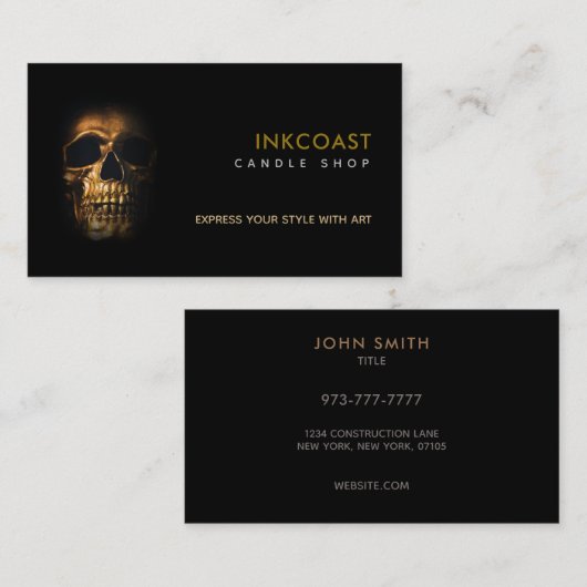 スカル名刺 名刺 (正面/裏面)