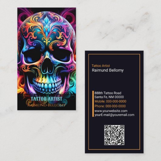 スカル名刺 名刺 (正面/裏面)