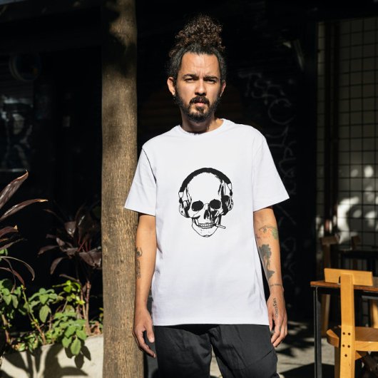 スカル喫煙 トライブレンドTシャツ