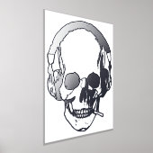 スカル喫煙 箔ポスター (レイダウン)