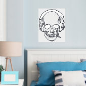 スカル喫煙 箔ポスター (インサイチュ (寝室))