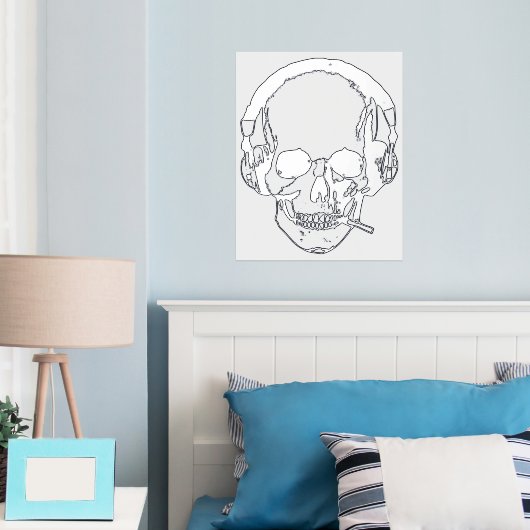 スカル喫煙 箔ポスター (インサイチュ (寝室))