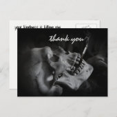 スカル喫煙Aシガレットありがとう ポストカード (正面/裏面)