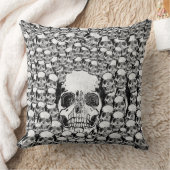 スカル壁死デッド骨格白黒 クッション (ブランケット)