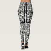スカル壁死デッド骨格白黒 レギンス (裏面)
