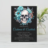 スカル大人コスチューム&カクテルハローウィンパーティ 招待状 (スタンド正面)