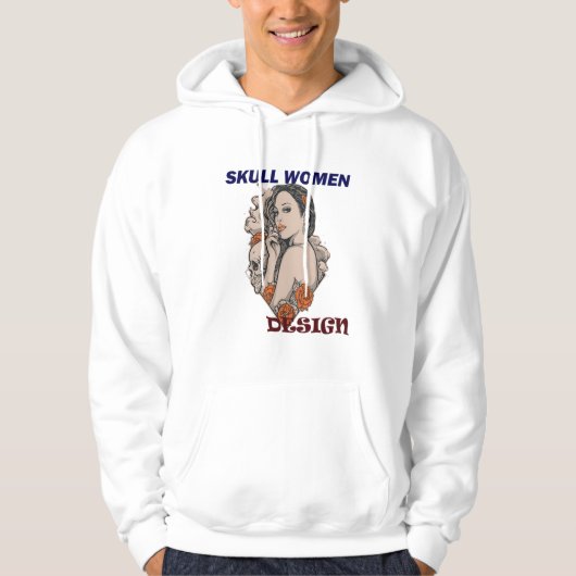 スカル女子デザインtシャツ パーカ (正面)