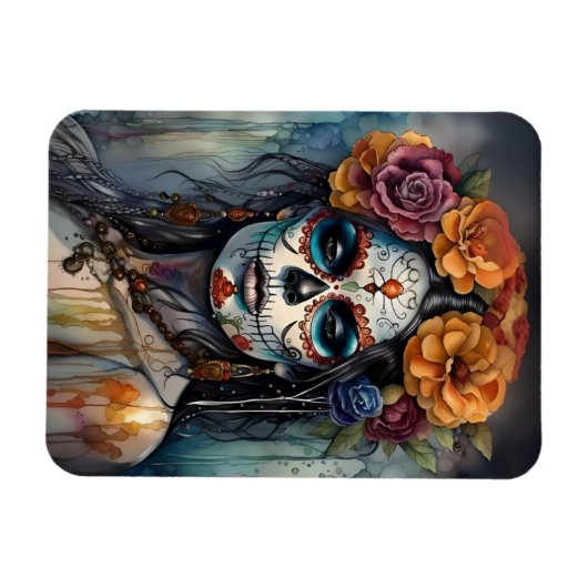 スカル女王 マグネット (横)