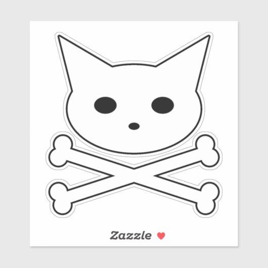 {{{"スカル子猫}}} シール (シート)