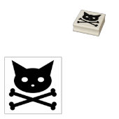 +{{スカル子猫}+ ラバースタンプ (押印)