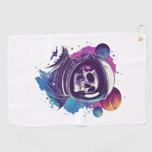 スカル宇宙飛行士エクスプローラー ゴルフタオル (横)