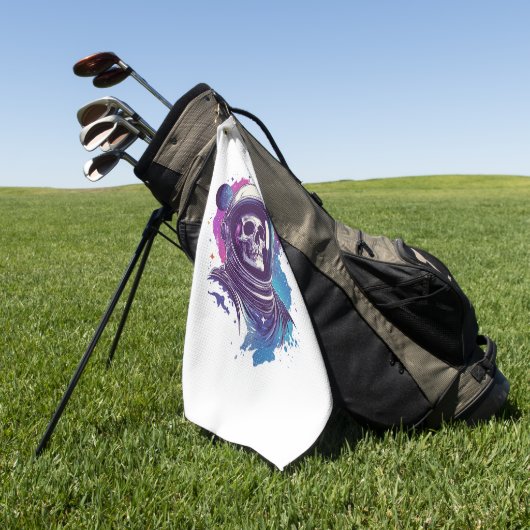 スカル宇宙飛行士エクスプローラー ゴルフタオル (グリーン)