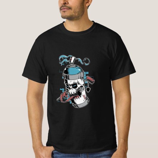 スカル容器 Tシャツ (正面)