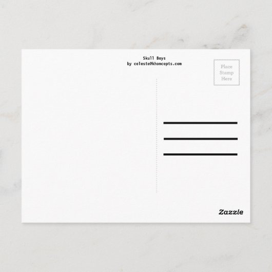 スカル少年 ポストカード (裏面)