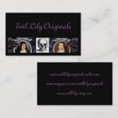 スカル尼僧およびユリ 名刺 (正面/裏面)